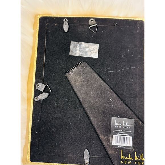 Nicole Miller Hollywood Regency Style Gold Square Photo Picture Frame 5x7 - Picture 2 of 3